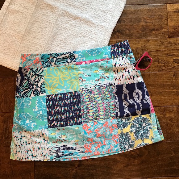 Lilly Pulitzer Pants - Lilly Pulitzer Skort Rilee Sailor Patchwork Sz 4